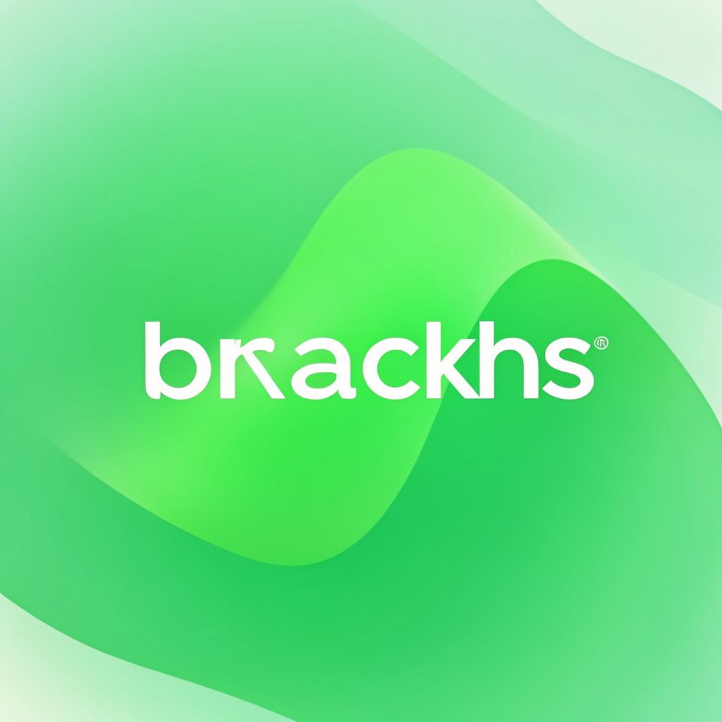 Brackenridge school crest centered on a soft teal and charcoal gradient background, abstract and emblematic